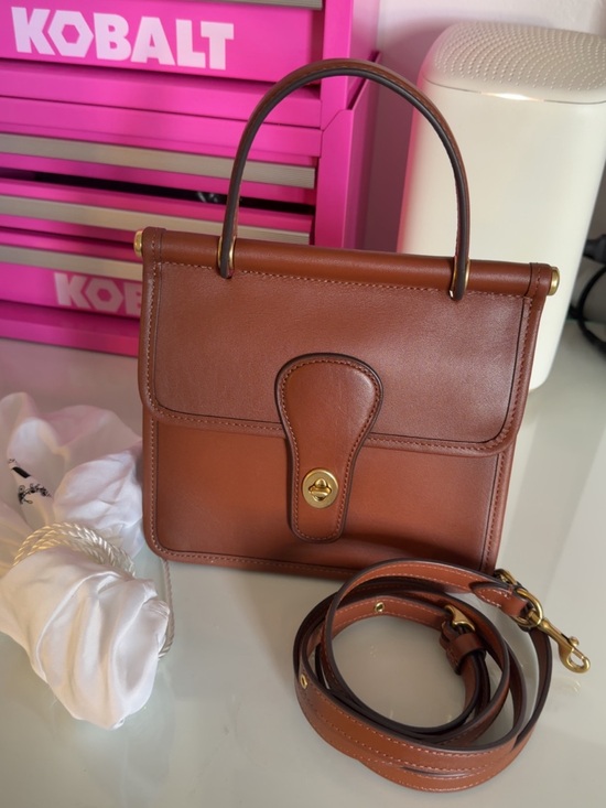 Coach Handbags - Coach Willis 18 in 1941 Saddle Leather Top-Handle Bag with Removable Strap